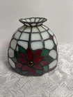 Vintage Partylite Tiffany Style Stained Glass Small Lamp Shade 5” EUC