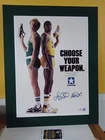 Larry Bird & Magic Johnson Signed 16x22 Converse Poster "Choose Your Weapon" JSA