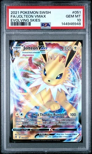 Pokemon Jolteon VMAX Evolving Skies 051/203 PSA 10