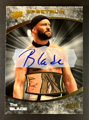 2021 Upper Deck Spectrum AEW The Blade Auto Memorabilia Dark Parallel 2/10 #44