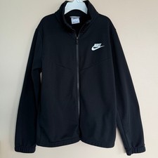 NIKE Kids Track Jacket Black Pockets Size Medium