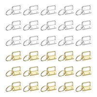 30 StüCk SchlüSselanhäNger, 26Mm FüR Lanyards, Silber/Gold