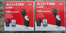 200 Accu-Chek Guide Glucose Test Strips Exp 10-4-2025 FREE SHIPPING