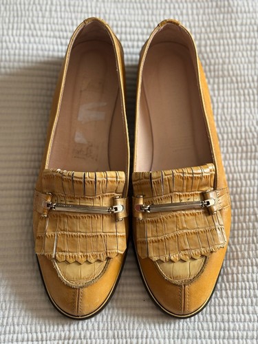 Hispanitas Women’s Fringe Loafer Tri Flow Gel System Flats Brogue Uk6 Eu39