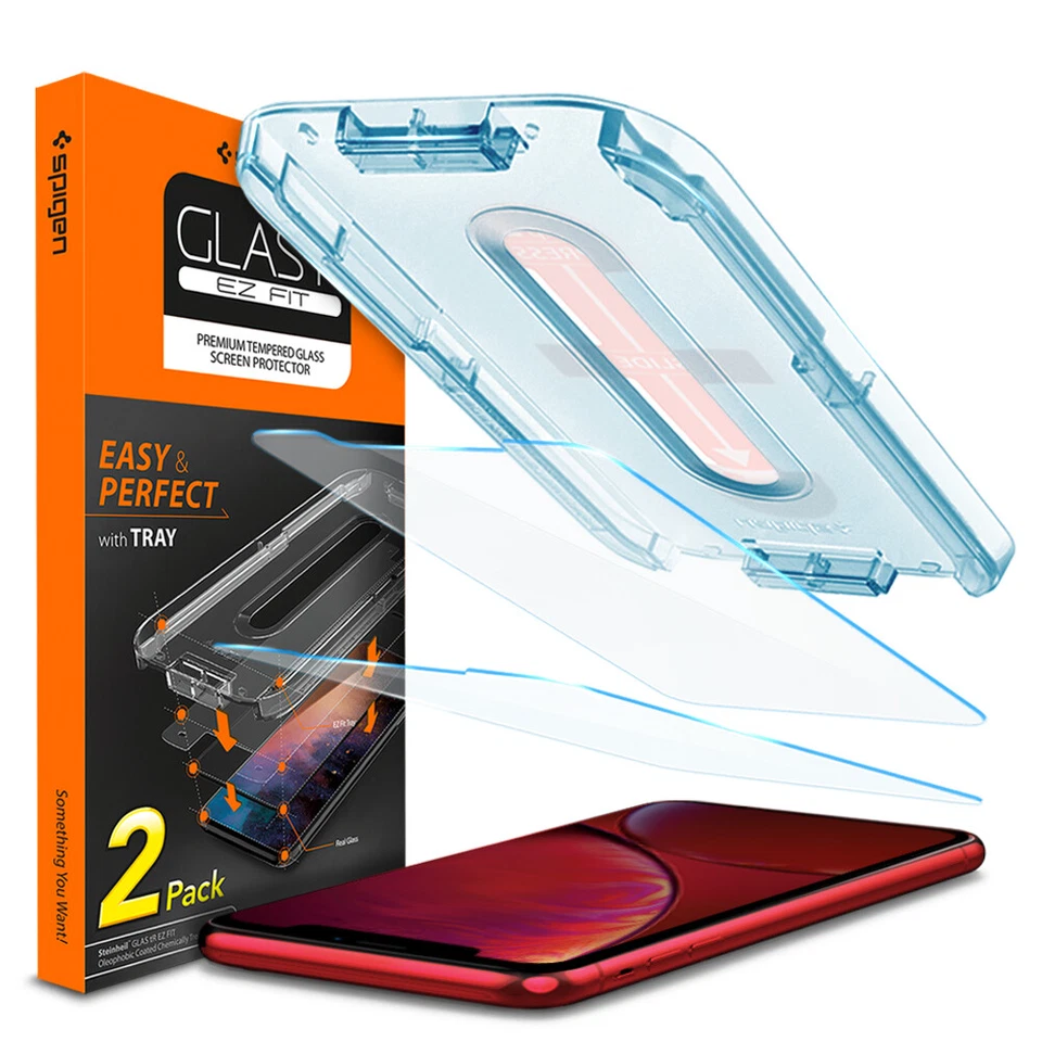 iPhone 11 Pro X XS XS Max 11 Pro Max XR Glass Screen Protector Spigen (2P) - Image 4 of 4
