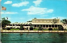 Snapper Inn Connetquot River Oakdale Long Island NY New York Postcard PM Cancel