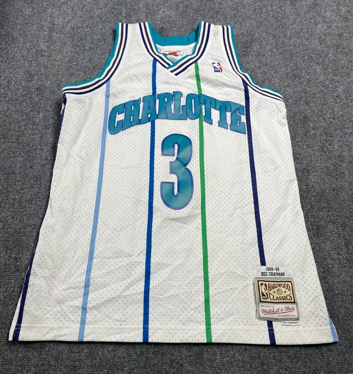 Mitchell & Ness Rex Chapman Charlotte #3 NBA HWC Swingman Men's Jersey White L