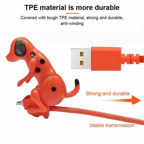 Funny Humping Dog Charging Cable For Micro USB/Type-C Adapters New P7X6 - Zdjęcie 5 z 15