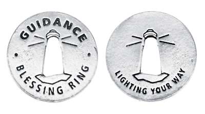 Guidance Blessing Ring Charm, Pewter | Lighting Your Way | Lighthouse