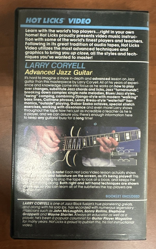 Hot Licks LARRY CORYELL  Advanced Jazz Guitar VHS Tape VCG146 - Image 3 of 3