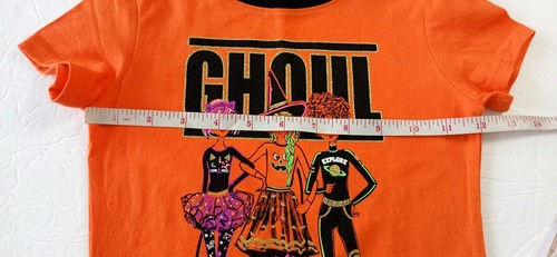 Way To Celebrate Girls Short Sleeve Graphic "Ghoul Squad" Halloween T-Shirt XS - Picture 4 of 5