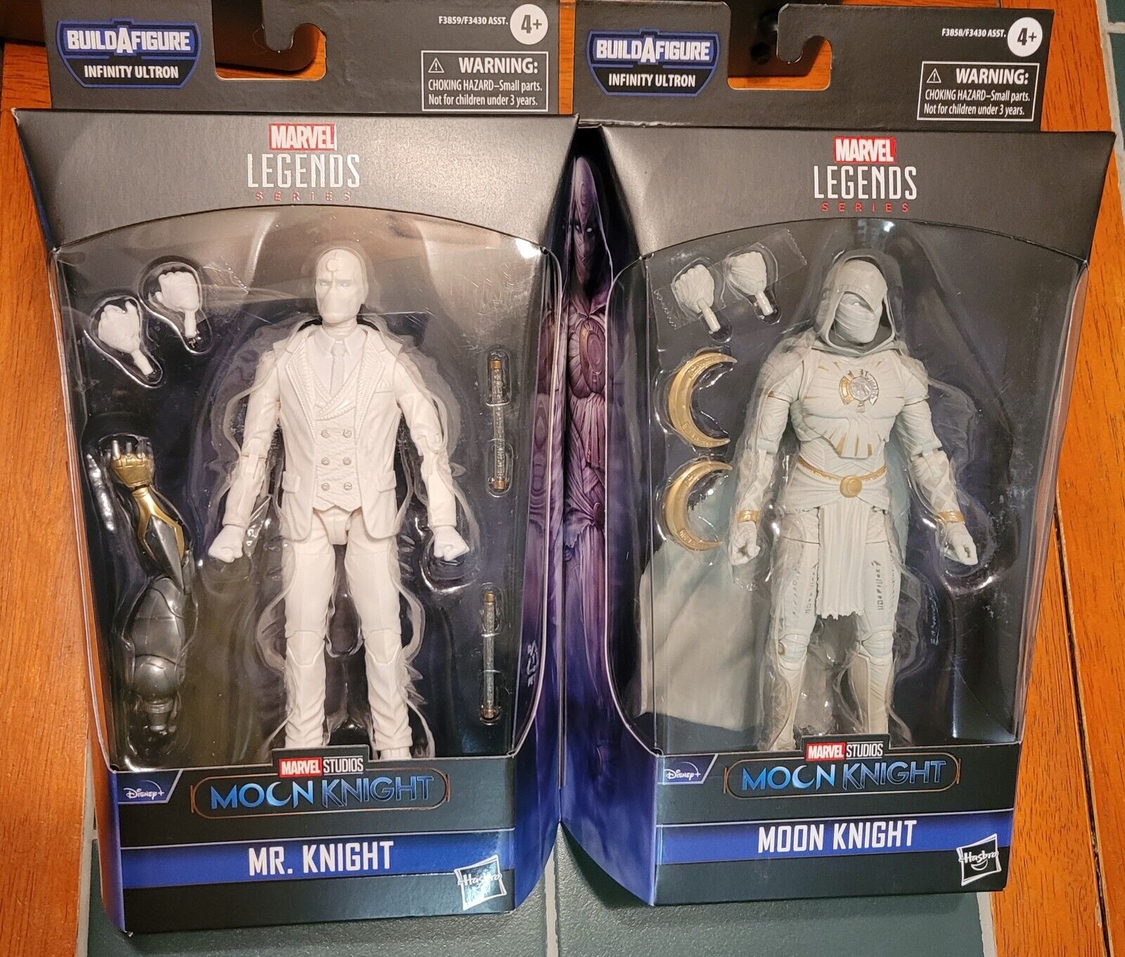 2023 MARVEL LEGENDS DISNEY+ MOON KNIGHT & MR. KNIGHT INFINITY ULTRON BAF MIP NEW