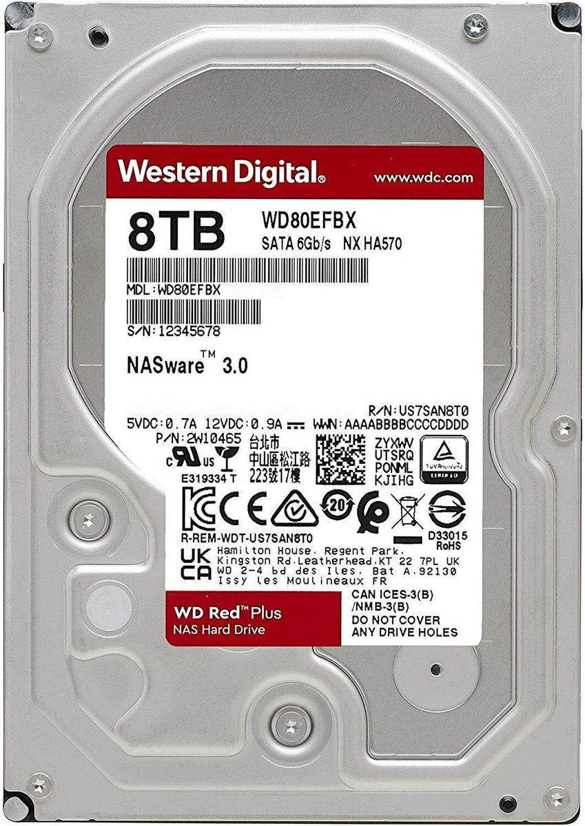 NEW WD Red 8TB NAS 7200RPM 256MB Cache HDD SATA3 3.5