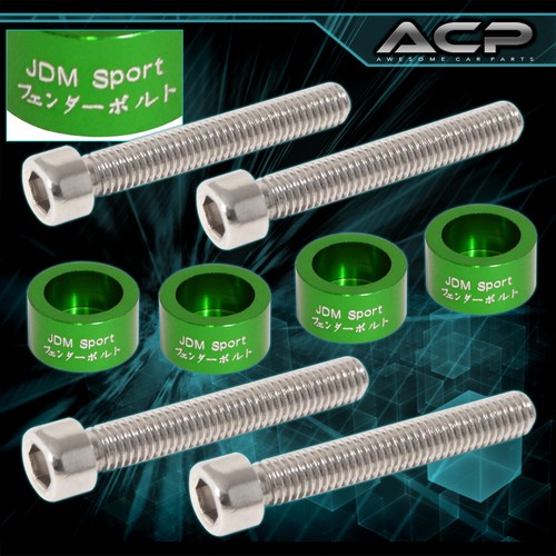 K-Series For Acura Cam Cap/Cup/Header/M8 Hex Fender/Valve Washer+Bolt Green - Picture 2 of 6