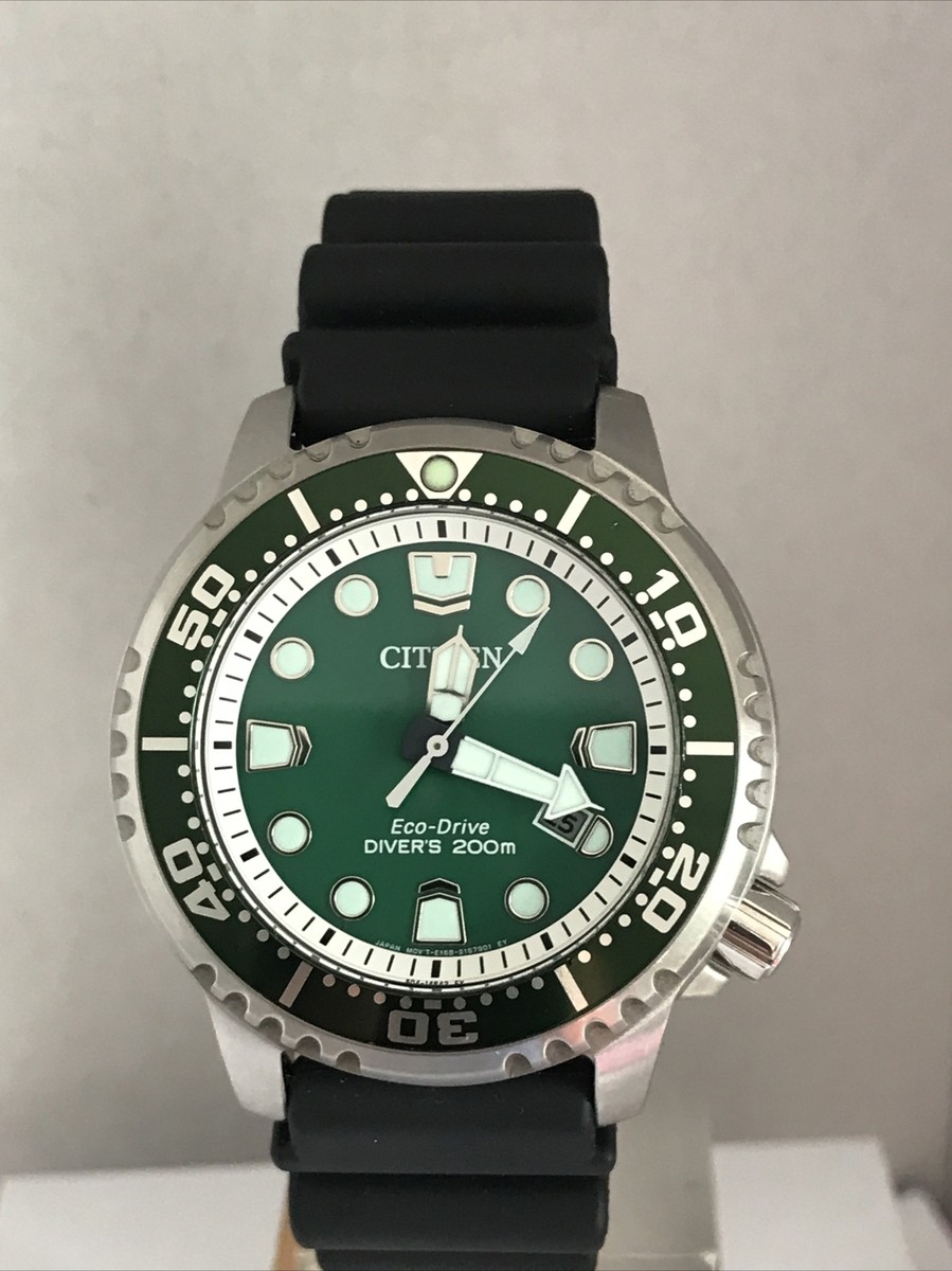 Citizen Men's Promaster Eco-Drive Green Analog Rubber Strap Watch