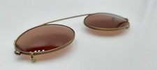 Vintage Bonneville 51 Gold Oval Metal Clip on Sunglasses Frames