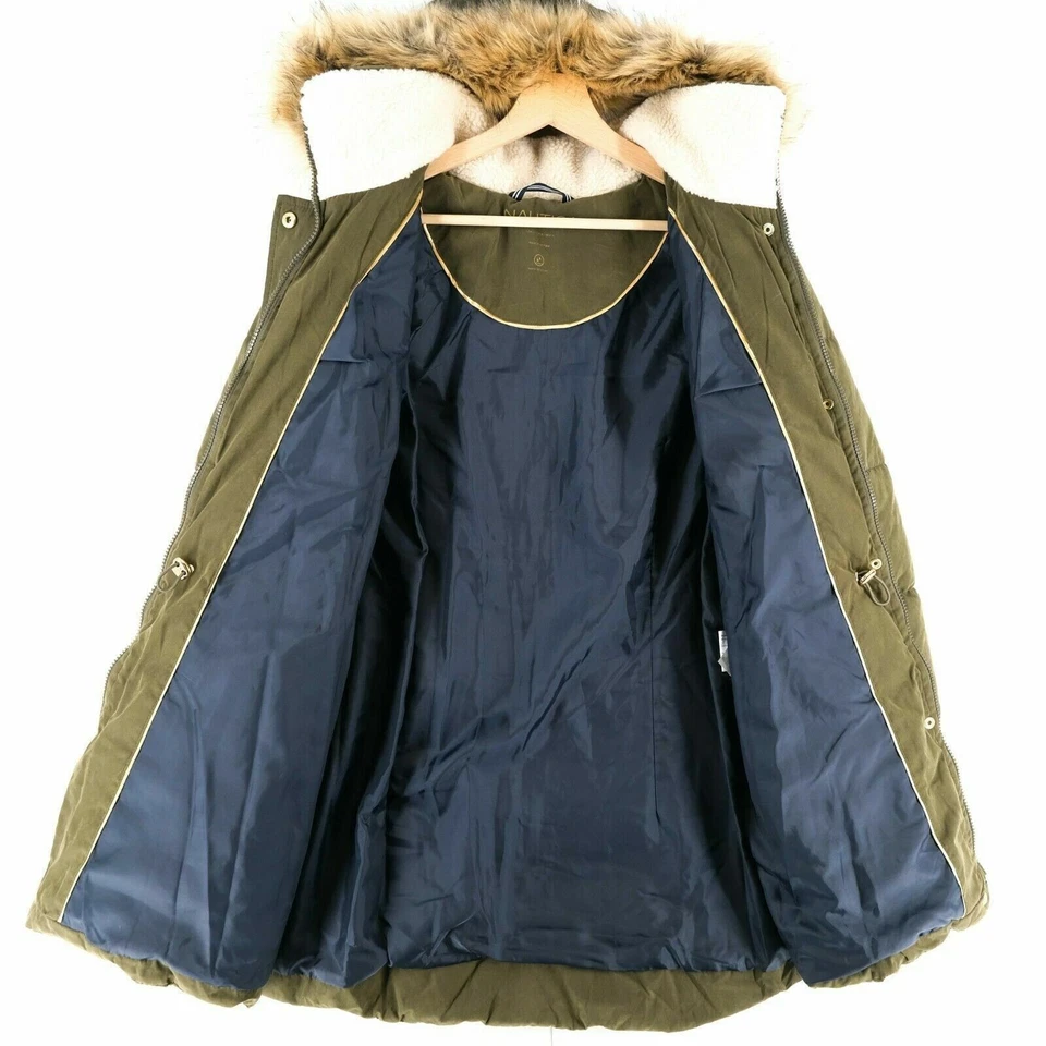 NAUTICA Olive Green Hooded Padded Puffer Jacket Parka Coat Size US S EUR M - Image 4 of 4