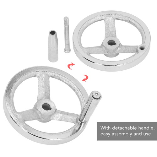 3 Spoke Hand Wheel With Revolving Handle Handwheel For Milling 12x125MM. - Picture 8 of 22