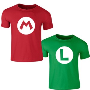 camiseta luigi mario