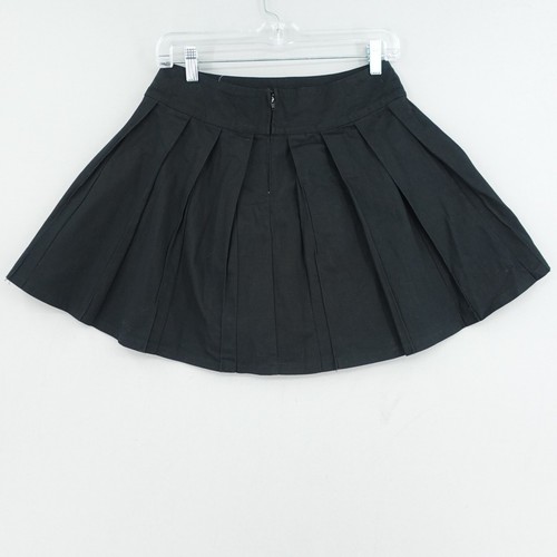NWT Hot Topic Pleated Suspender Skirt Womens Medium M Black Mini A-Line - Picture 8 of 11