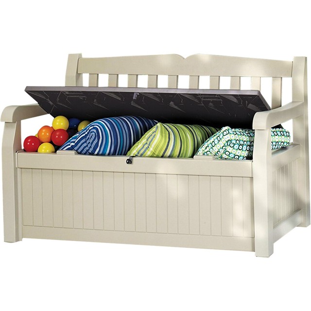 Keter Eden Plastic Garden Storage Bench for sale online eBay