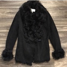 Lamb Wool Leather Penny Lane Coat Black Yoyo Yeung Xs
