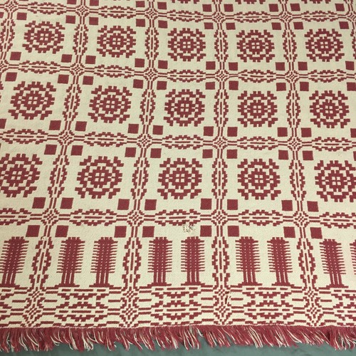 Fringe Throw Blanket Red Cream Pattern Tree Snowflake Christmas Winter Woods - Picture 3 of 24
