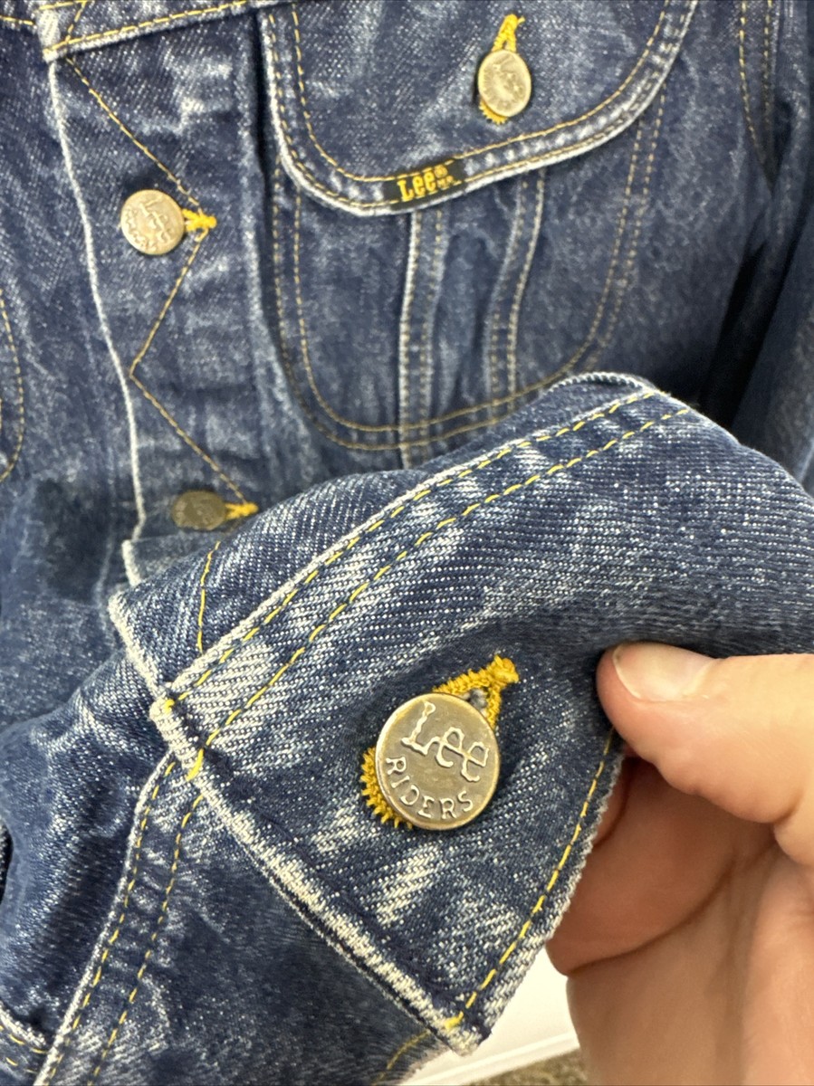Vintage Lee Denim Jean Jacket S Blue Made In Canada 70s 80s