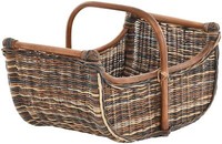 Stabiler Tragekorb Aus Rattan/Einkaufskorb Mit BüGel/Korb (Mehrfarbig Bootform)