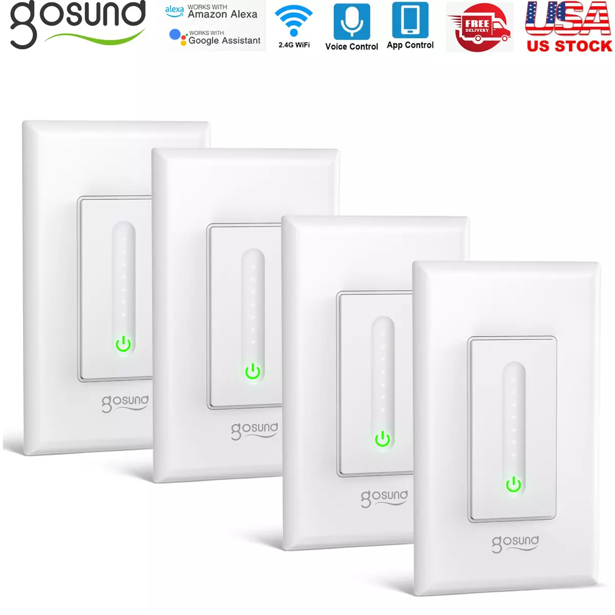 Smart Switch WiFi Wall Light Switch, Compatible with Alexa Google Home