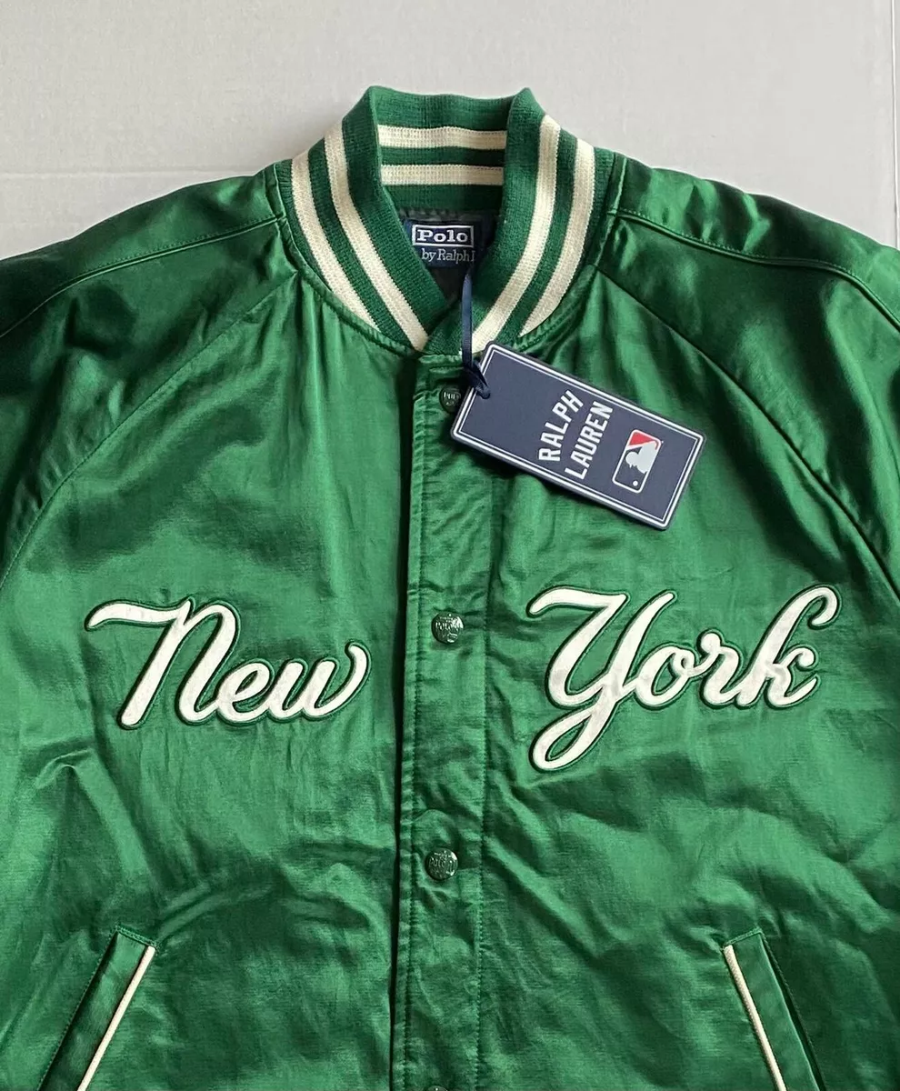 Polo Ralph Lauren Men's MLB YANKEES Jacket, Zip Up Windbreaker, Green, Size L