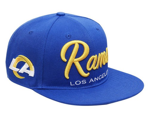 LOS ANGELES RAMS SCRIPT WORDMARK SNAPBACK HAT PRO STANDARD | eBay