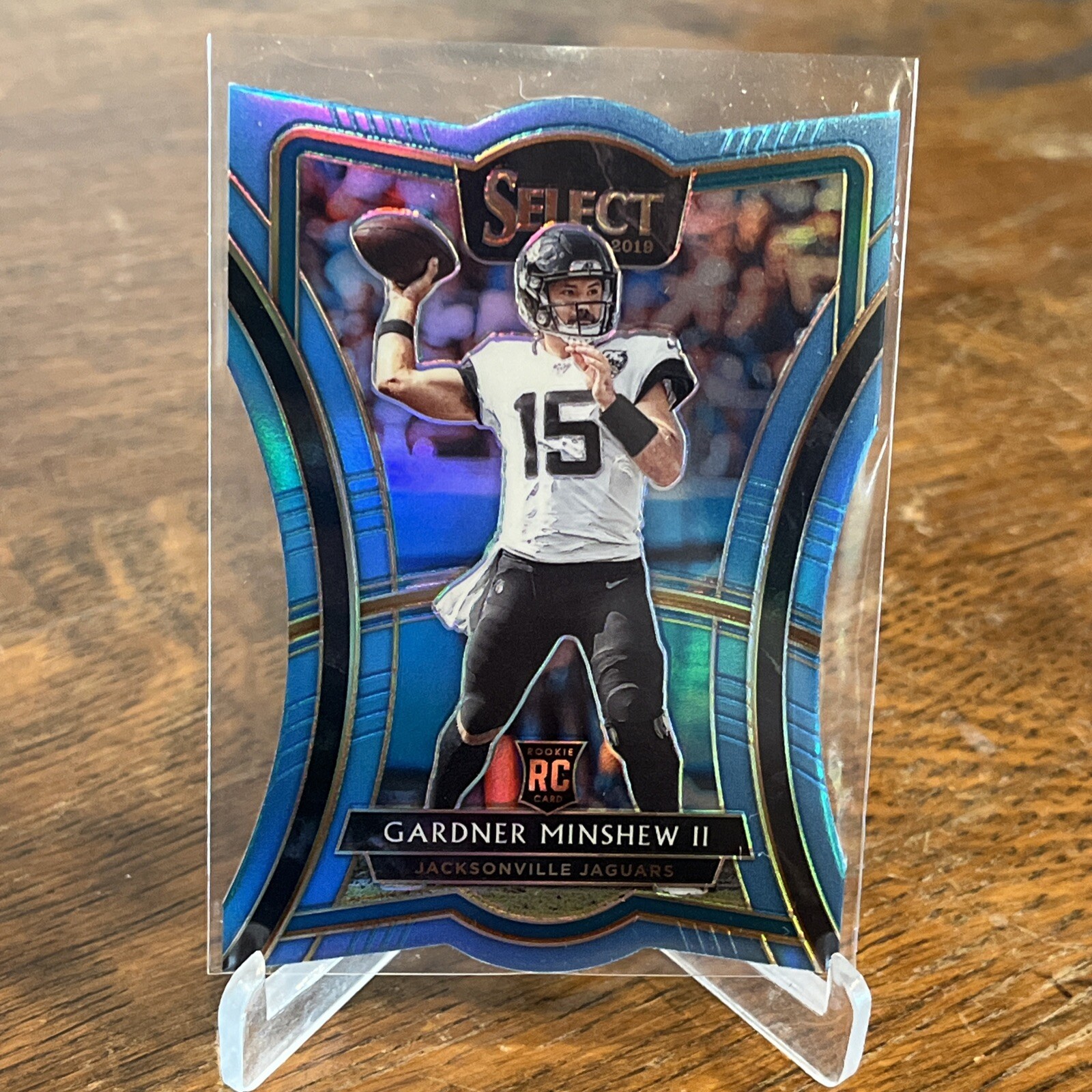 2019 Select Prizm Gardner Minshew ll Light Blue Prizm Die Cut /99 #178 Raiders