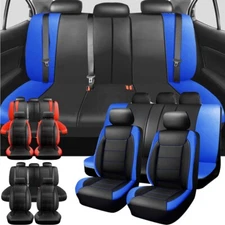 For Nissan Leather Car Seat Covers Full Set Front Rear Seat Protectors Cushion