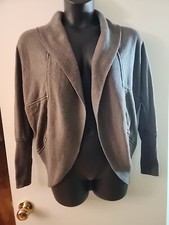 Aritzia Wilfred Diderot Cocoon Gray Open-Front Women's Cardigan Sz XS