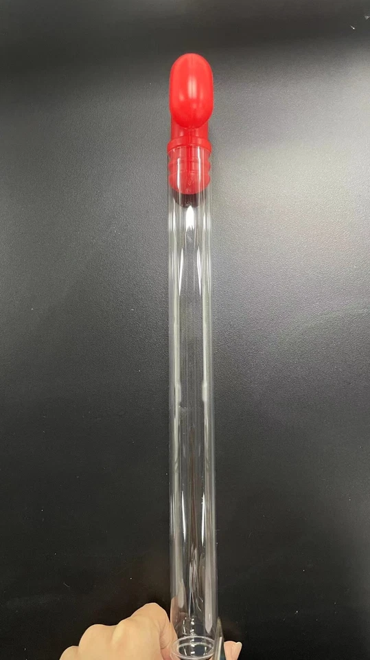 Empty Clear Plastic Holiday Candy Cane Tub w/ Red Topper-1.08x11.5in w/ Sticker - Image 4 of 4