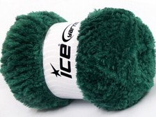 Green Panda Fuzzy Plush Yarn 100 Gram, 87 Yards Ice 58818 Short Eyelash