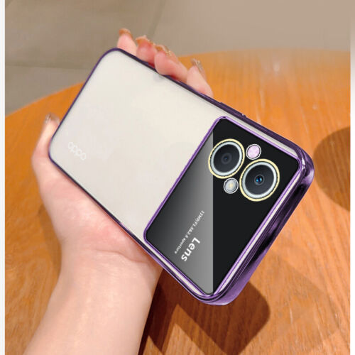 Plating Case Clear Cover For Oppo Reno 8 Lite A17 A57 A77 A78 A94 Lens Protector - Picture 13 of 14