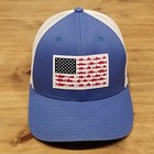 Columbia Hat Cap Snapback Blue Fishing Fish Flag One Size PFG
