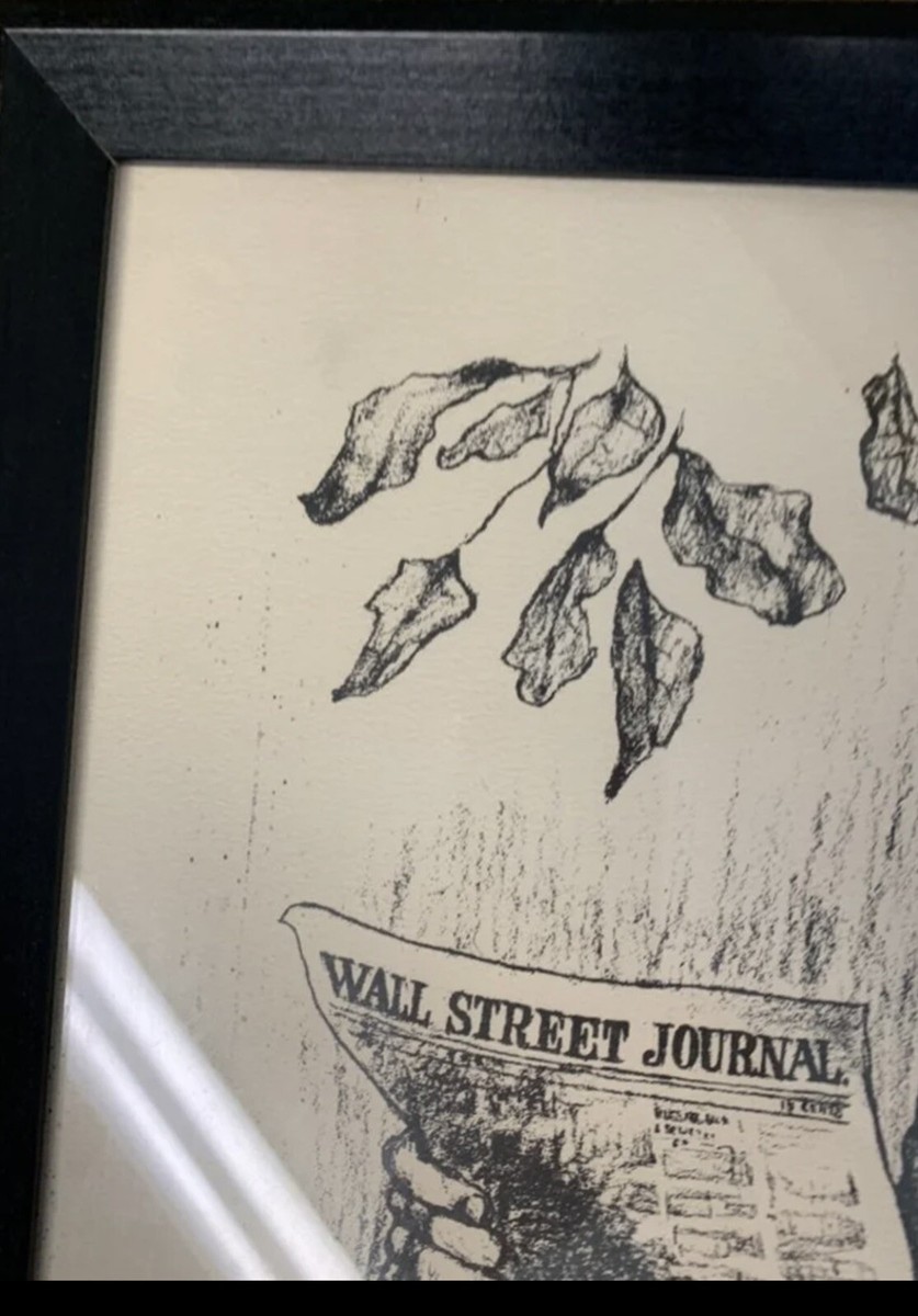 Vintage Original JIM DALY PRINT HOBO WALL STREET JOURNAL Vintage Original JIM DALY PRINT HOBO WALL STREET JOURNAL