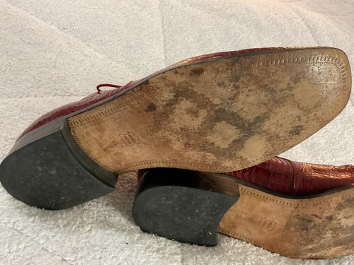 Marco Vicci Canton Burgundy Croc Embossed Tassel Dress Shoes Men's US Size 15 M - Picture 14 of 16