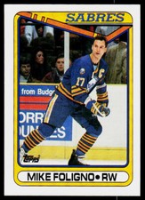 1990-91 Topps #123 Mike Foligno Collector's Edition (Tiffany)