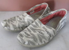 TOMS Size 7 Casual Canvas Slip On Comfort Flats Shoes Gray W7 Gray White — photo 2