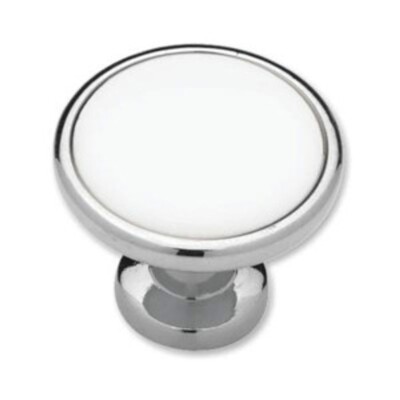 50 Knobs Handles Pulls Kitchen Cabinet Hardware Chrome Ceramic White