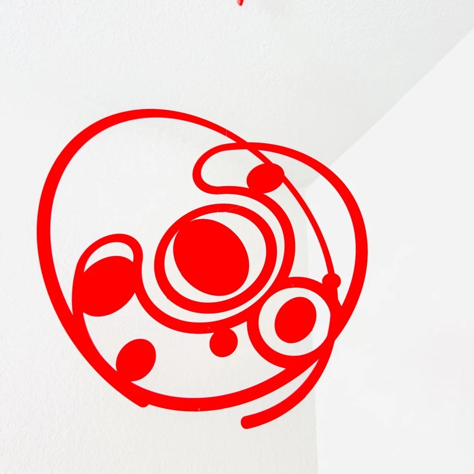 Círculos concéntricos con planetas órbitas colgantes móvil decoración celeste para moderno Foto 3 de 4