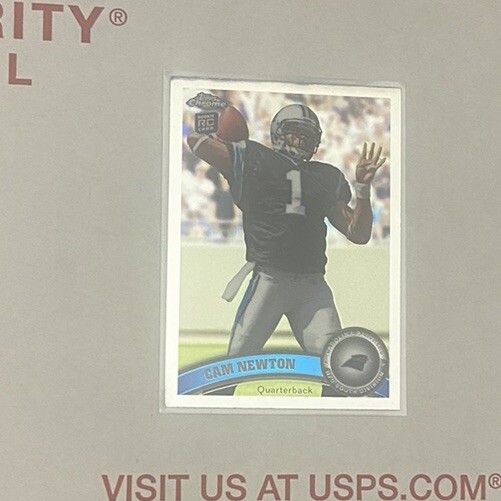 Cam Newton 2011 Topps Chrome Rookie Card #1 RC Auburn Tigers, Carolina Panthers