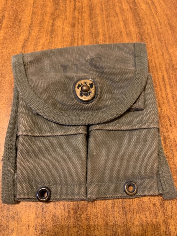 ORIGINAL G.I. KOREAN WAR M1 CARBINE WEB BELT POUCH