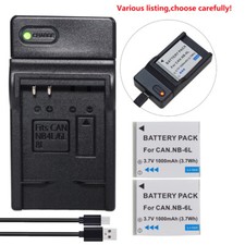 NB-6LH Battery or charger for Canon SX710 SX610 SX520 SX530 SX540 HS S120 SX500
