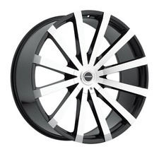 28 Inch Black Machined Strada Gabbia Rims Wheels 6x135 6x139.7 26 24