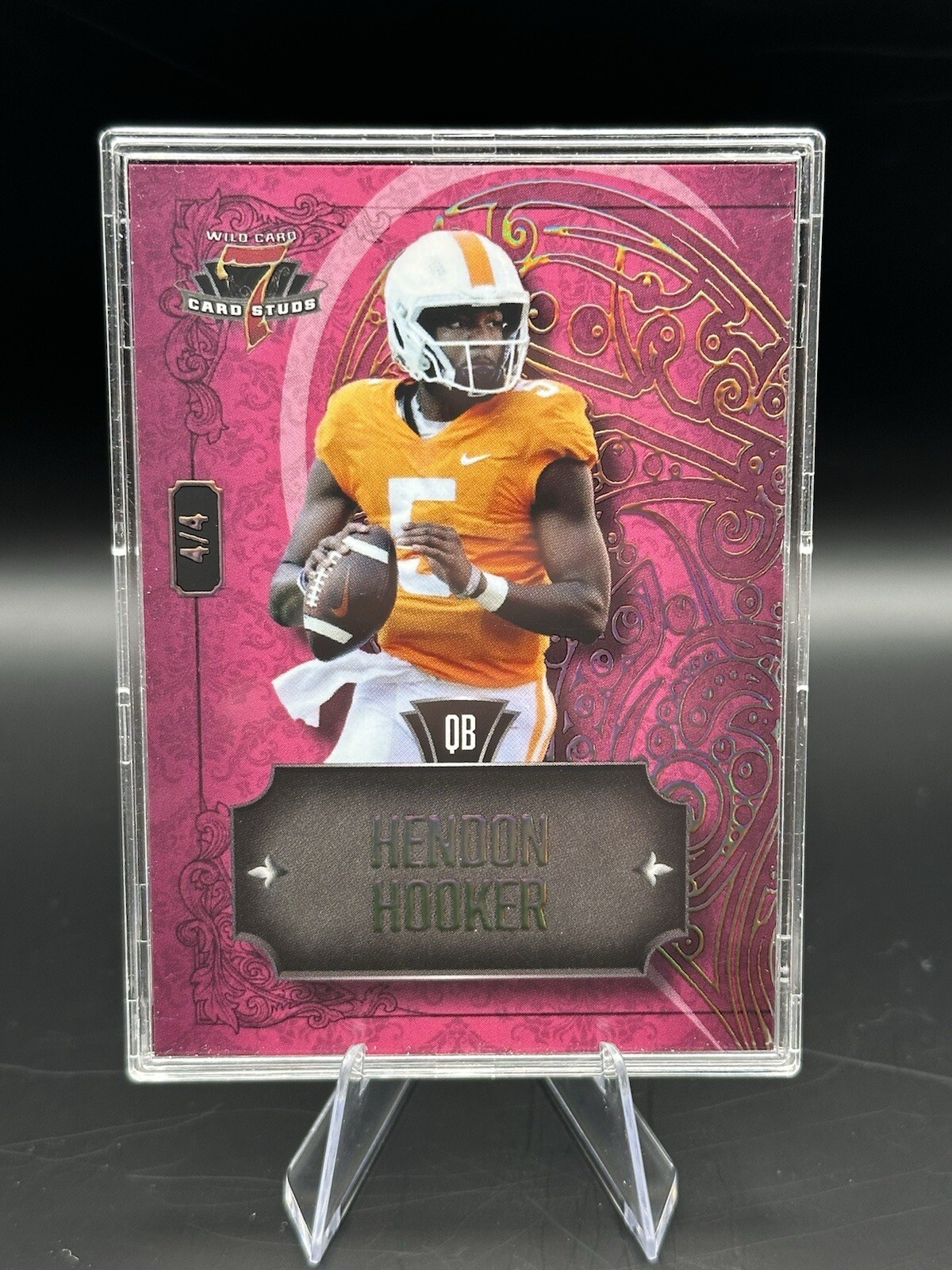 2023 Hendon Hooker Tennessee Volunteers Wild Card Pink 7 Card Studs Rookie Card